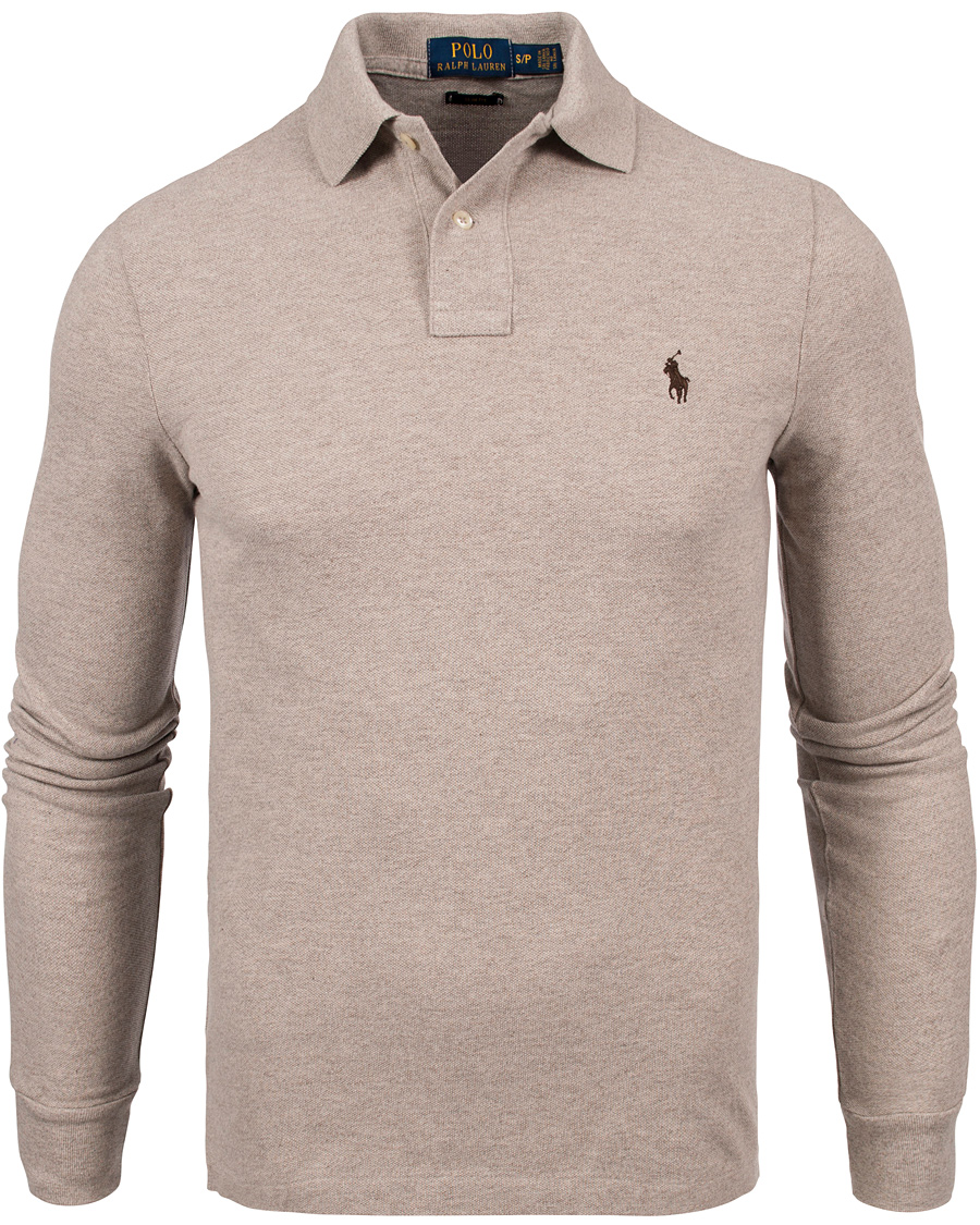 Herr | Tröjor | Polo Ralph Lauren | Long Sleeve Slim Fit Piké Fisherman Heather