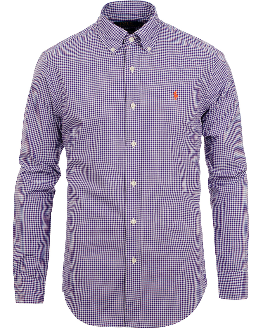 Herr | Skjortor | Polo Ralph Lauren | Slim Fit Poplin Check Shirt Purple
