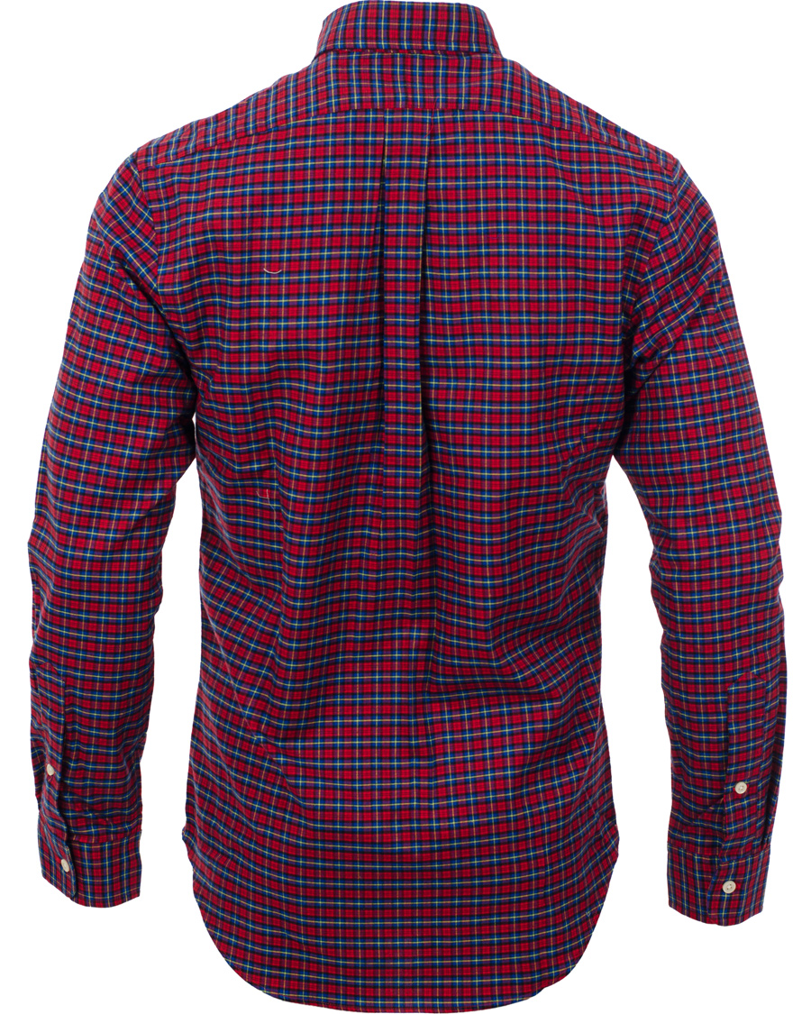 Herr |  | Polo Ralph Lauren | Slim Fit Flannel Check Shirt Red/Saphire