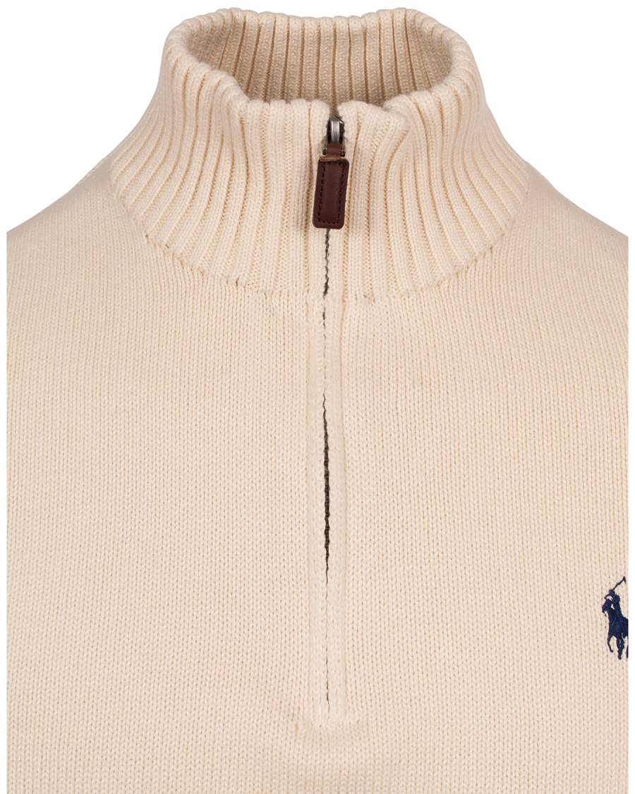 Herr | Tröjor | Polo Ralph Lauren | Cotton Half Zip Antique Cream