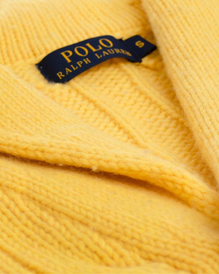 Herr | Tröjor | Polo Ralph Lauren | Cable Shawl Cardigan Bright Yellow