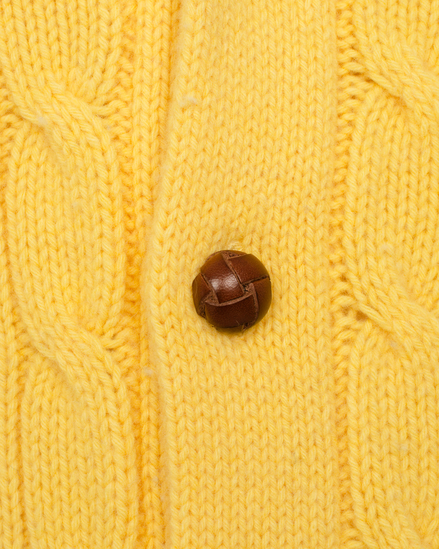 Herr | Tröjor | Polo Ralph Lauren | Cable Shawl Cardigan Bright Yellow