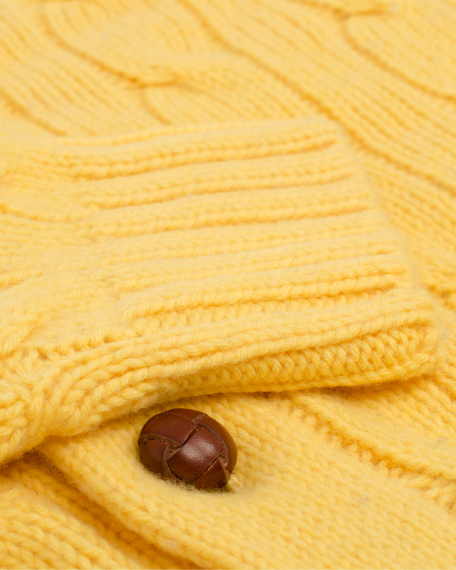 Herr | Tröjor | Polo Ralph Lauren | Cable Shawl Cardigan Bright Yellow