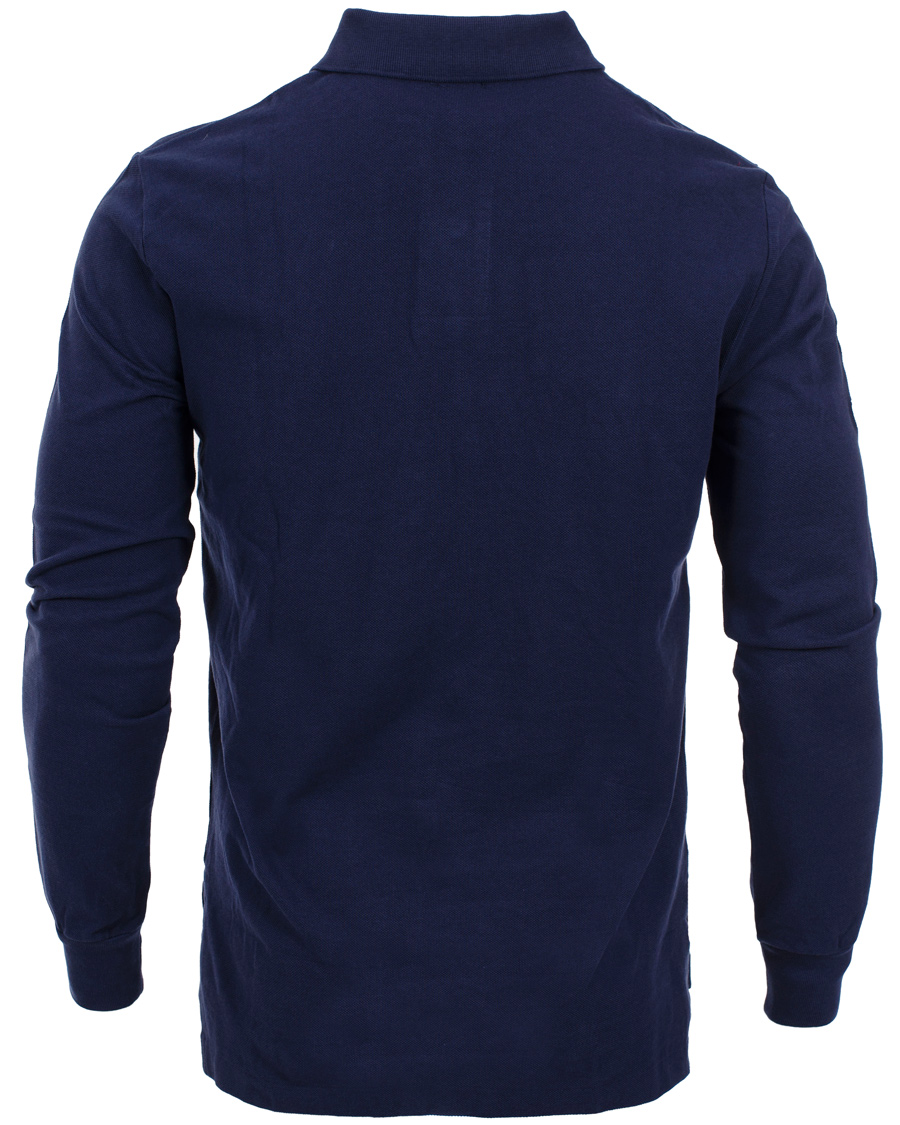 Herr | Tröjor | Polo Ralph Lauren | Custom Fit Big Pony Long Sleeve Piké Navy