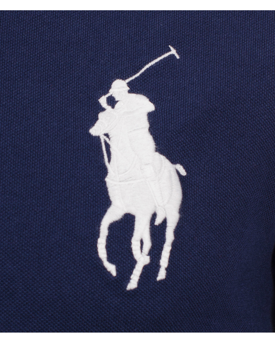 Herr | Tröjor | Polo Ralph Lauren | Custom Fit Big Pony Long Sleeve Piké Navy