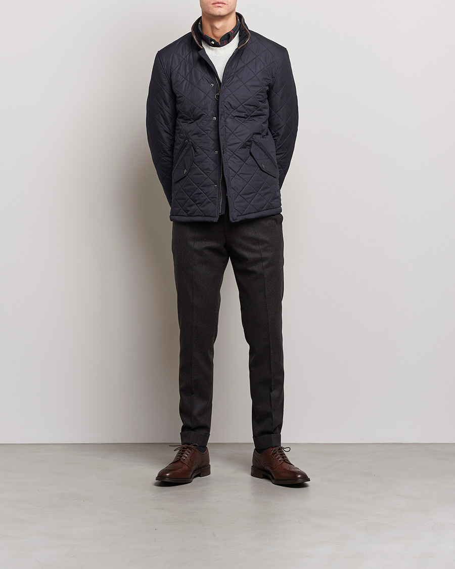 Herr | Jackor | Barbour Lifestyle | Powell Quilted Jacket Navy