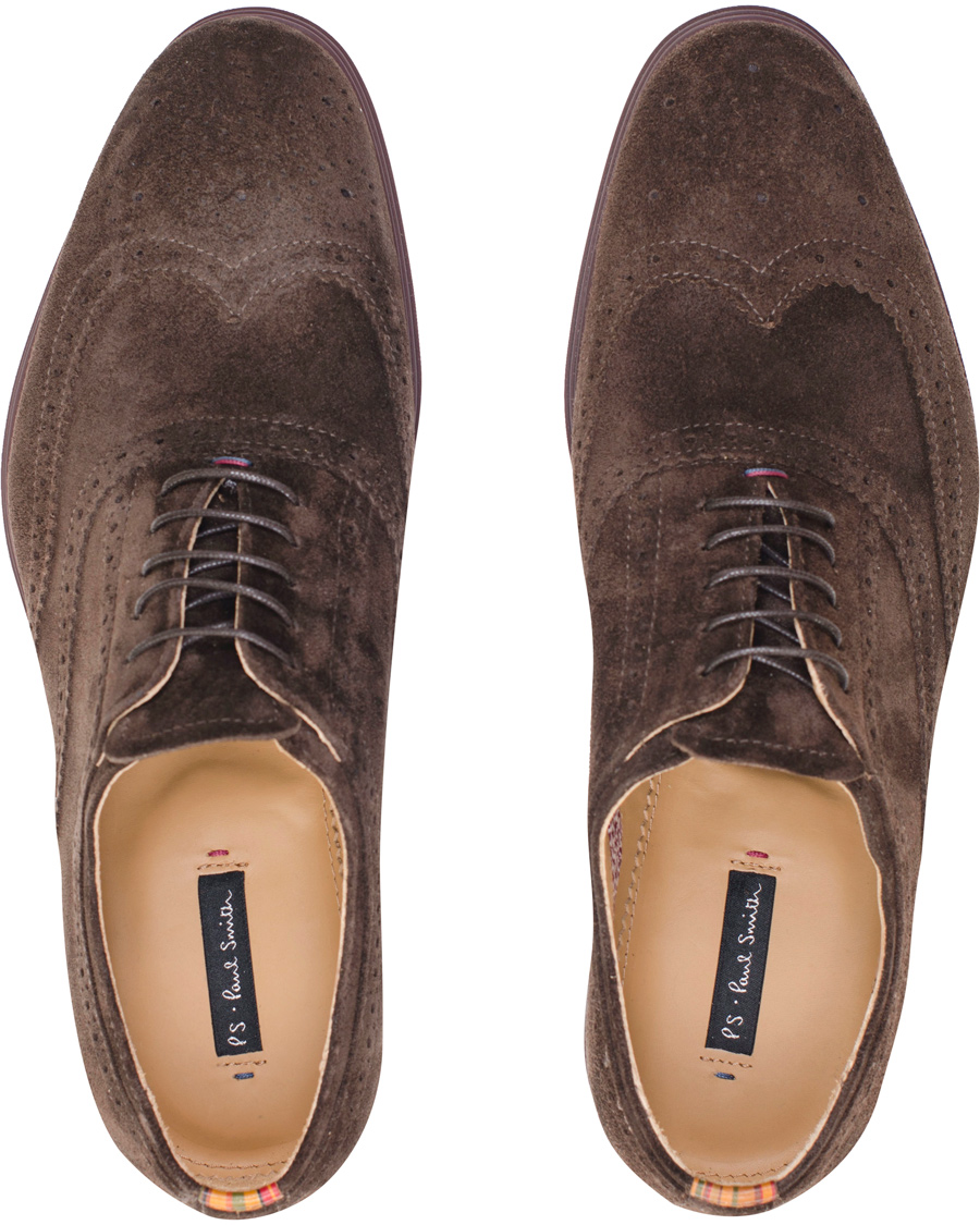 Herr | Paul Smith Shoe Carson Brogue Brown Suede | Paul Smith Shoe | Carson Brogue Brown Suede