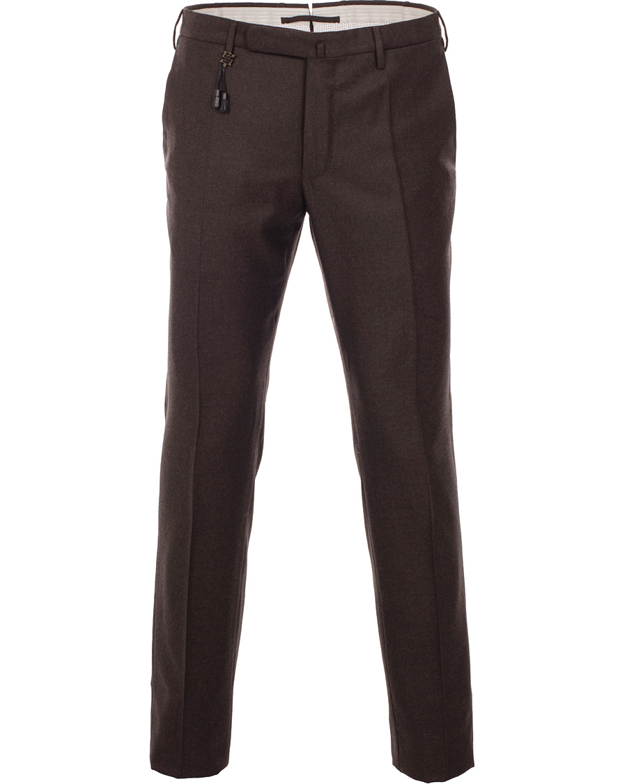 Herr | Byxor | Incotex | Super 100's Flanell Trousers Dark Brown
