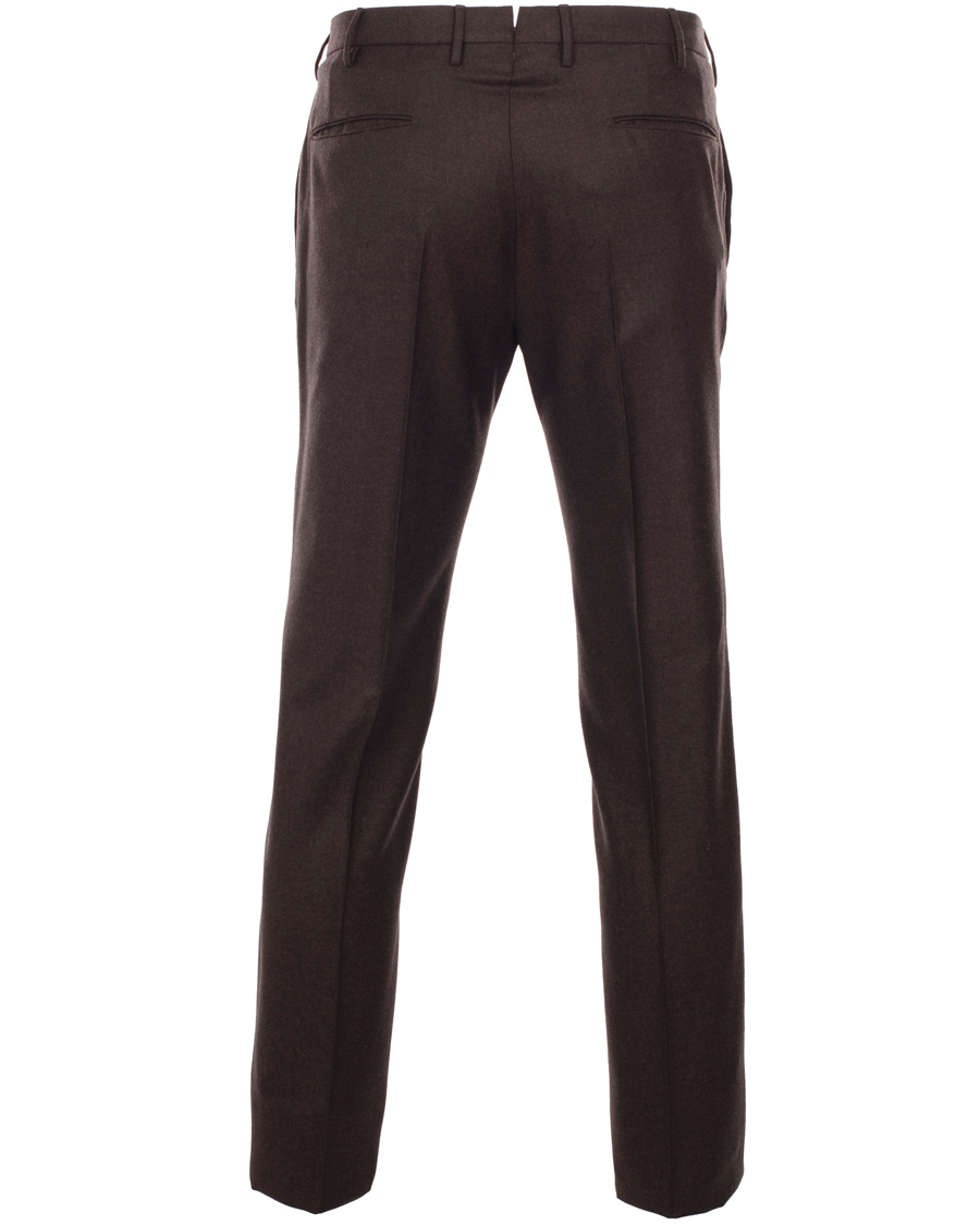 Herr | Byxor | Incotex | Super 100's Flanell Trousers Dark Brown