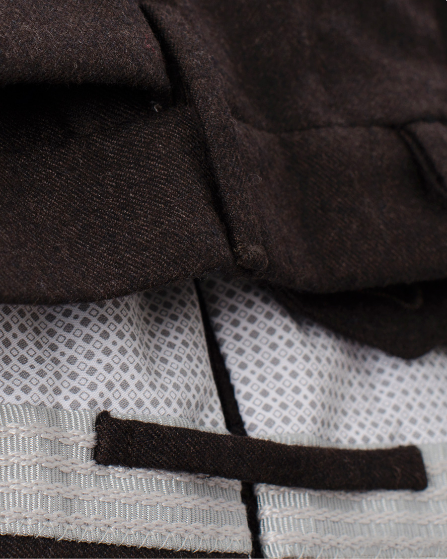 Herr | Byxor | Incotex | Super 100's Flanell Trousers Dark Brown