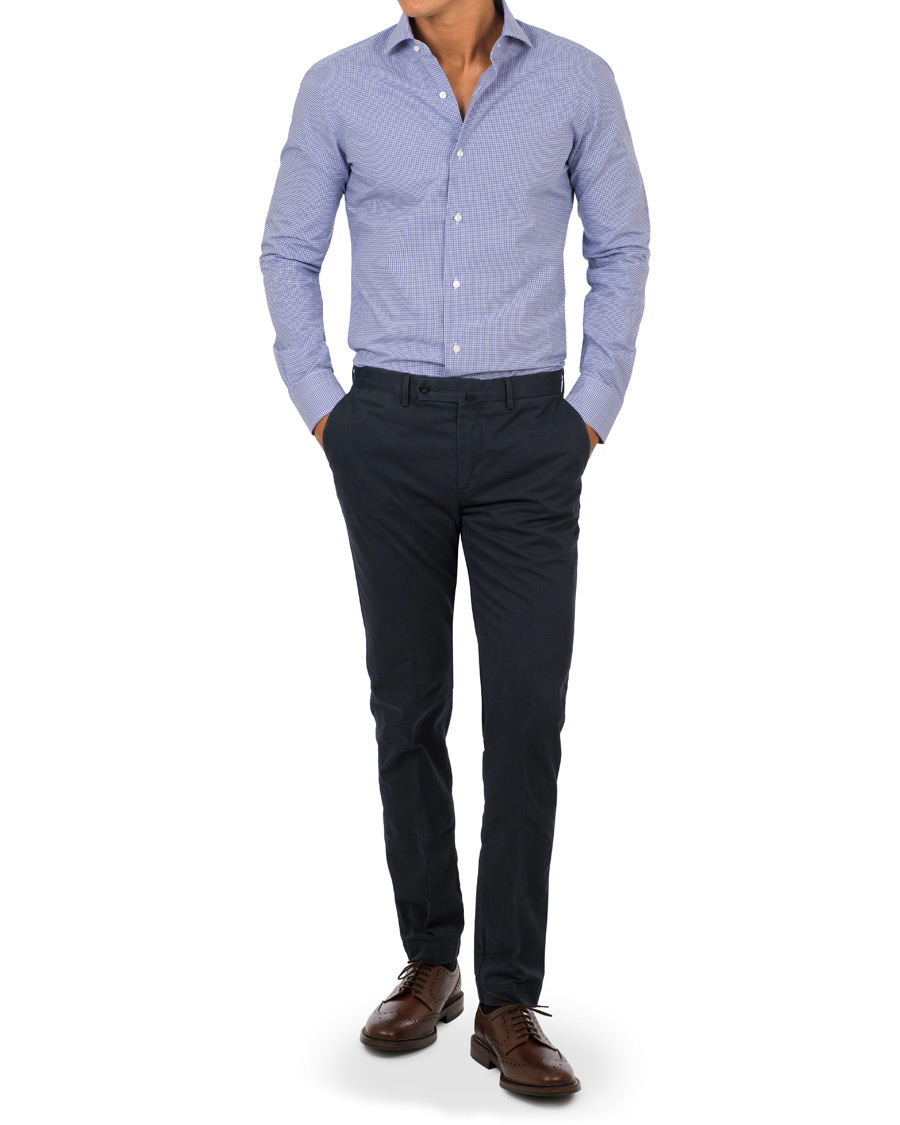 Herr | Skjortor | Barba Napoli | Slim Fit Shirt Check Navy