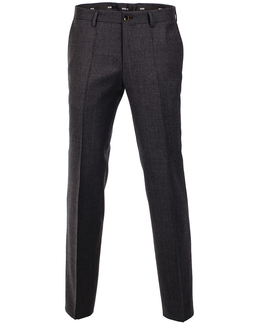 Herr | Byxor | BOSS BLACK | BOSS Giro 1 100% Wool Trousers Charcoal