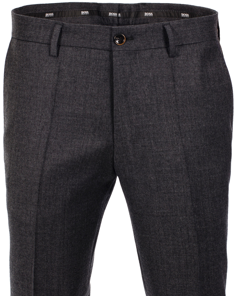 Herr | Byxor | BOSS BLACK | BOSS Giro 1 100% Wool Trousers Charcoal