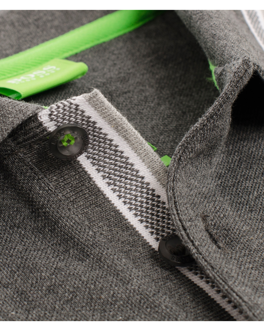 Herr | Tröjor | BOSS GREEN | BOSS Athleisure Plisy Long Sleeve Piké Medium Grey