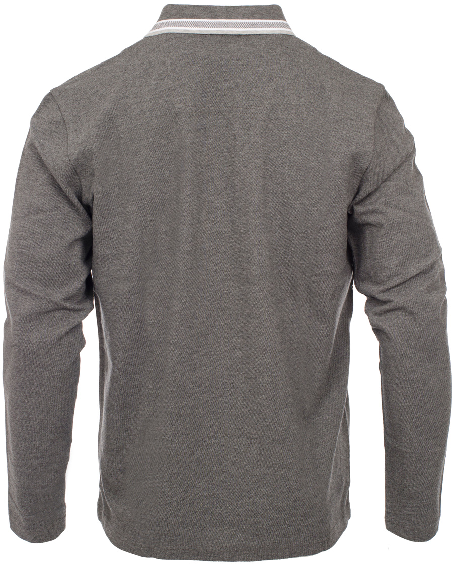 Herr | Tröjor | BOSS GREEN | BOSS Athleisure Plisy Long Sleeve Piké Medium Grey