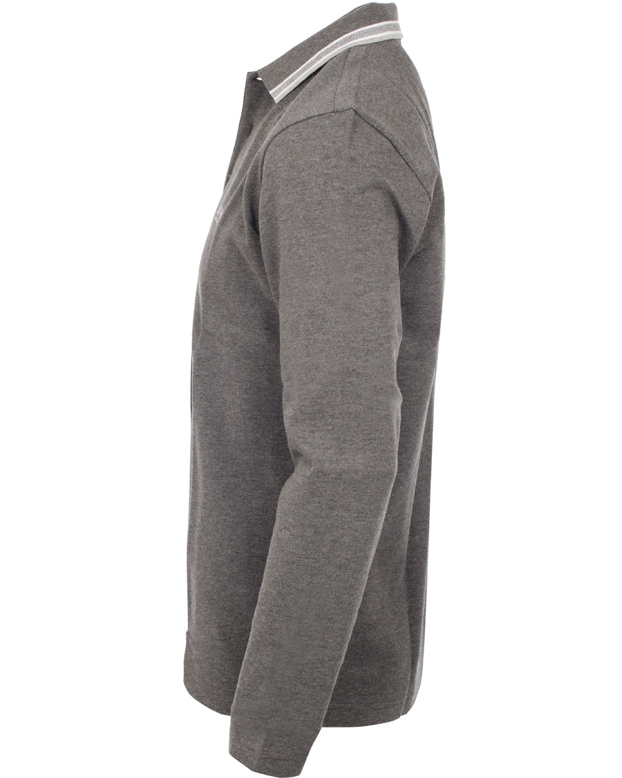 Herr | Tröjor | BOSS GREEN | BOSS Athleisure Plisy Long Sleeve Piké Medium Grey