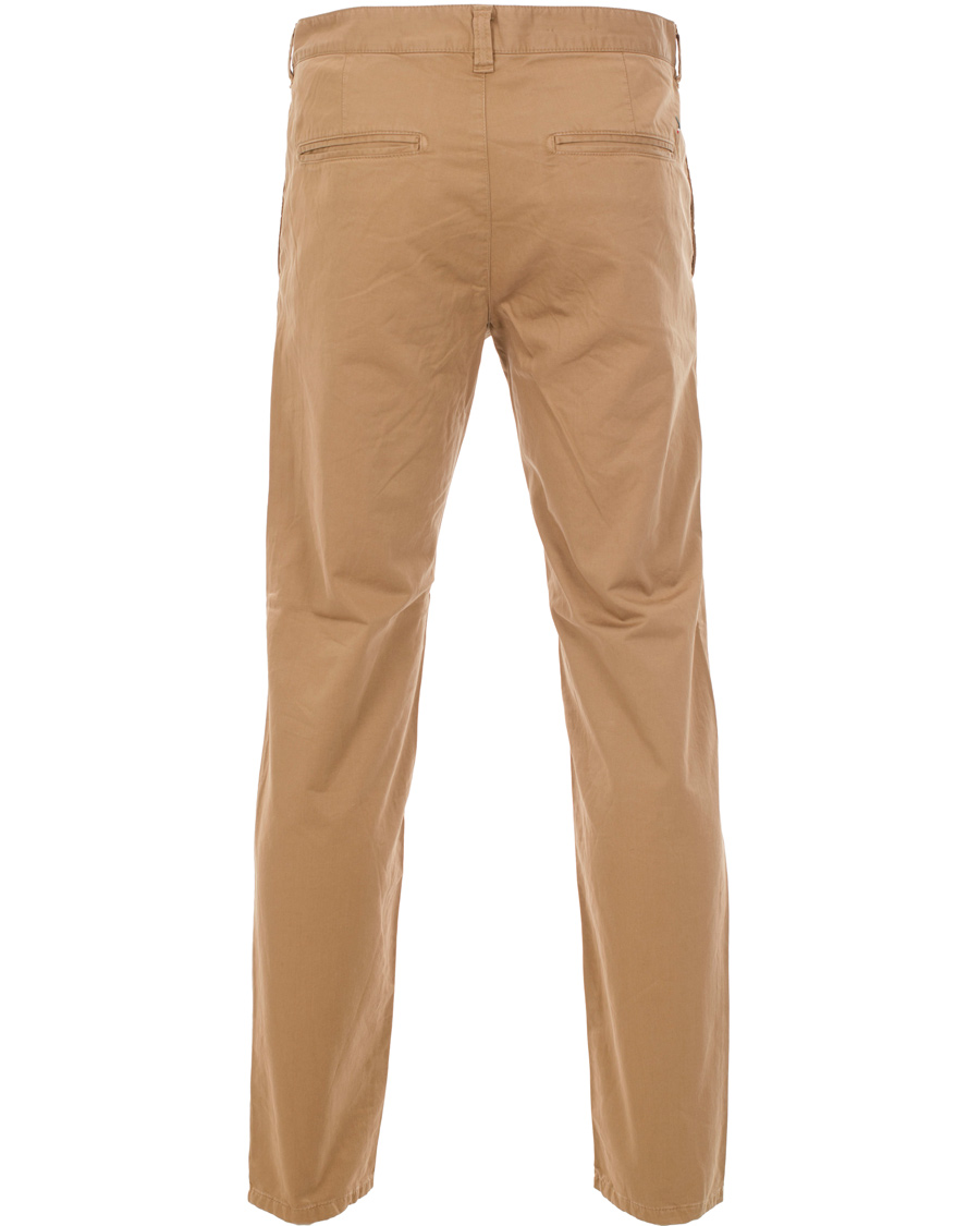 Herr | Byxor | Boomerang | Steve Satin Cotton Chinos Teak Brown