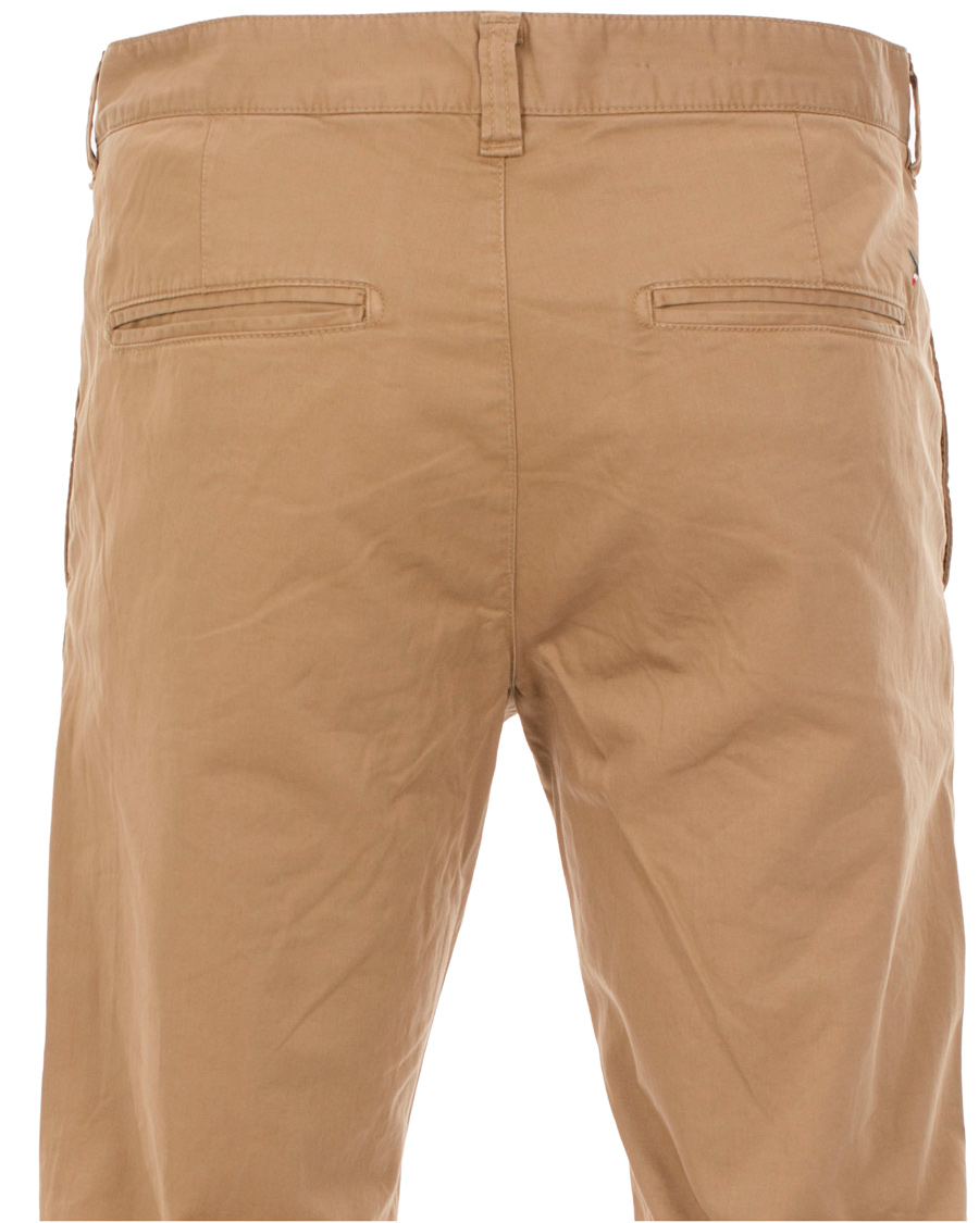 Herr | Byxor | Boomerang | Steve Satin Cotton Chinos Teak Brown