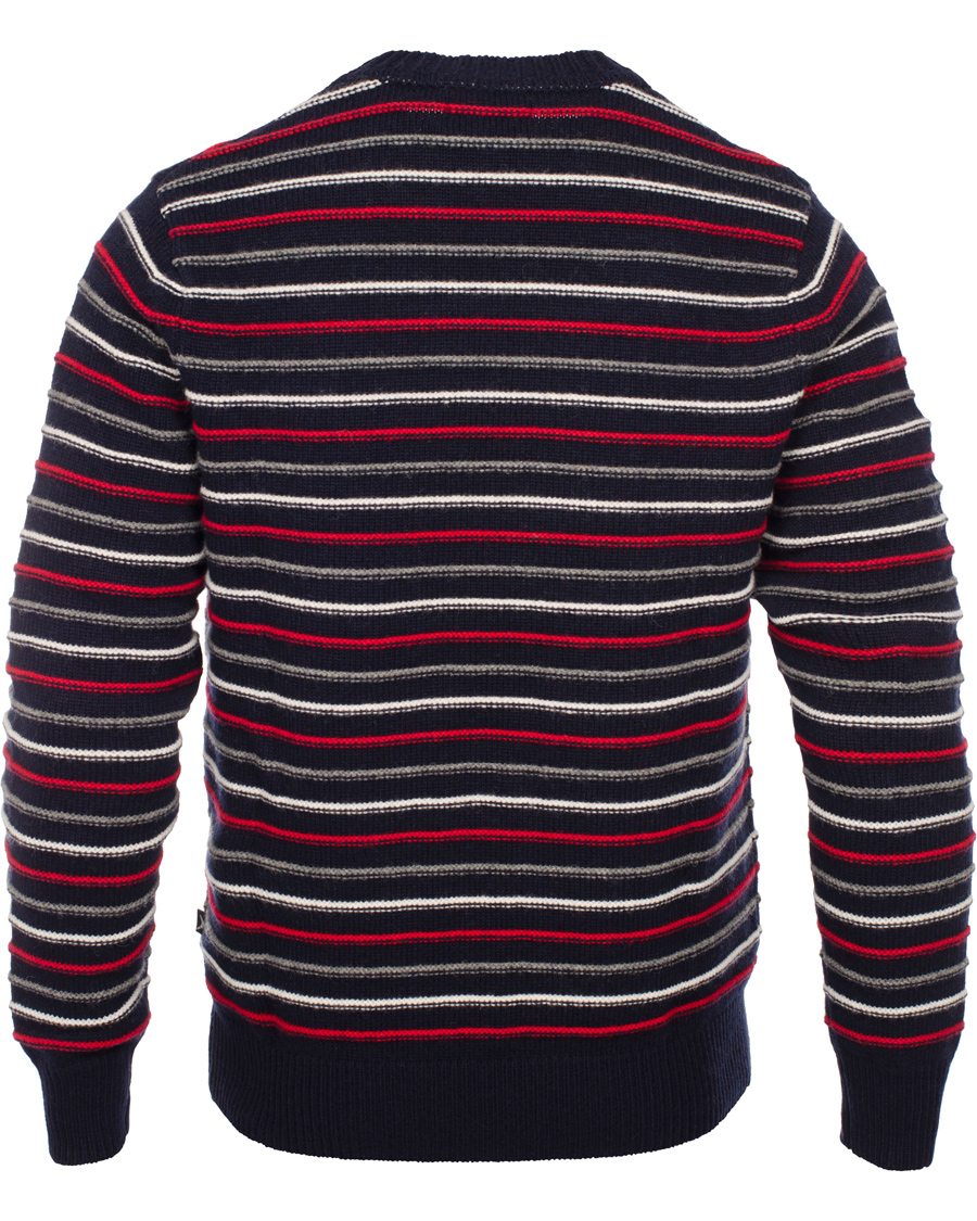Herr | Tröjor | Boomerang | Bo Structure Stripe Sweater Navy