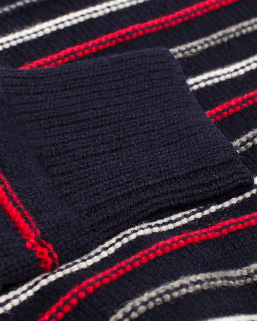 Herr | Tröjor | Boomerang | Bo Structure Stripe Sweater Navy