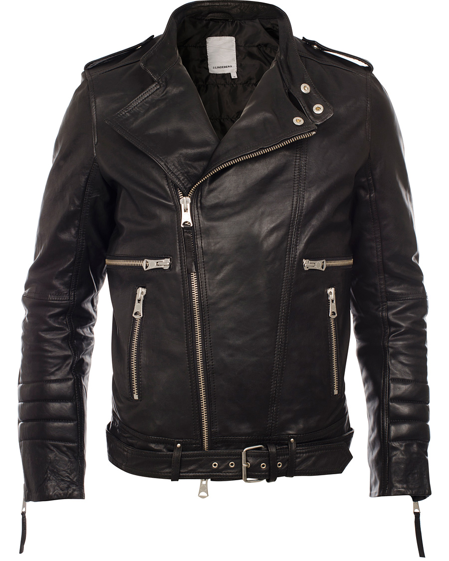 Herr | Jackor | J.Lindeberg | Tyrone Sleek Leather Jacket Black