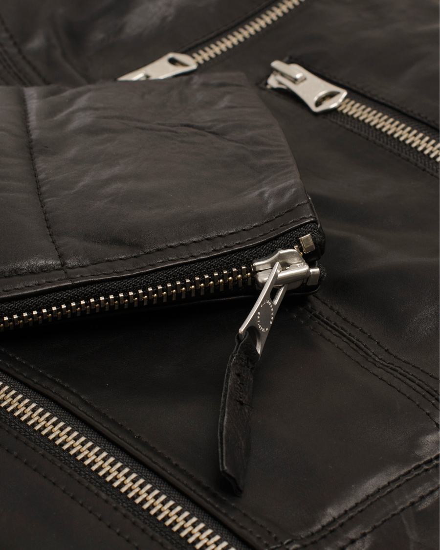 Herr | Jackor | J.Lindeberg | Tyrone Sleek Leather Jacket Black