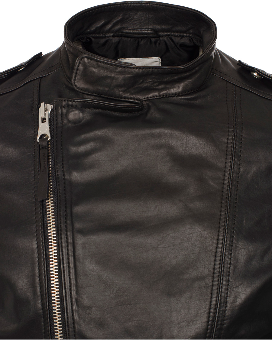 Herr | Jackor | J.Lindeberg | Tyrone Sleek Leather Jacket Black