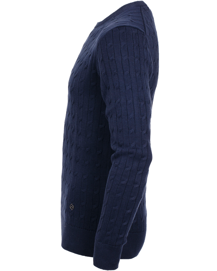 Herr | Tröjor | J.Lindeberg | Jave Pullover Braid Cable Navy