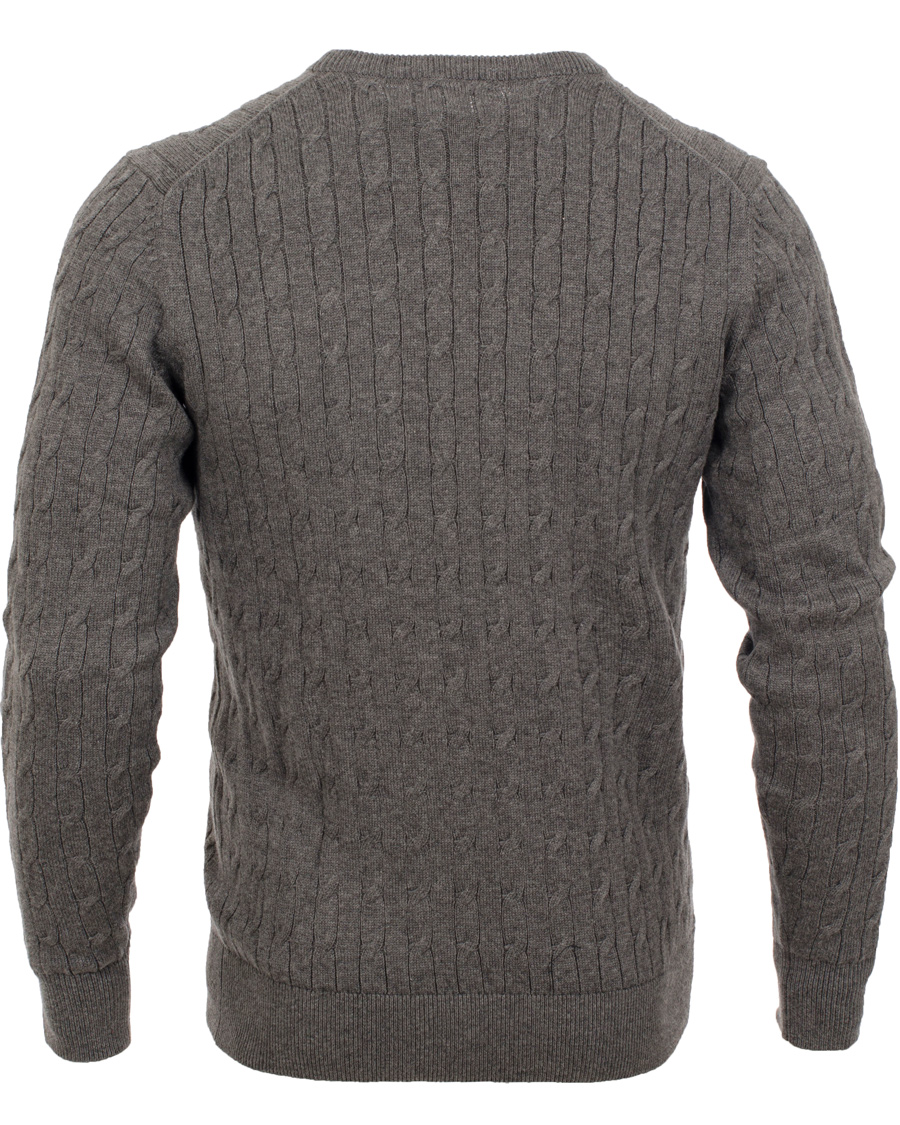 Herr | Tröjor | J.Lindeberg | Jave Pullover Braid Cable Grey Melange
