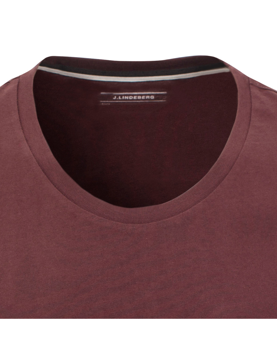 Herr | T-Shirts | J.Lindeberg | Axtell Scoop T-shirt Burgundy