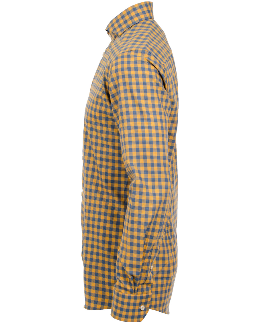 Herr | Skjortor | Eton | Slim Fit Shirt Red Ribbon Check Mustard Yellow