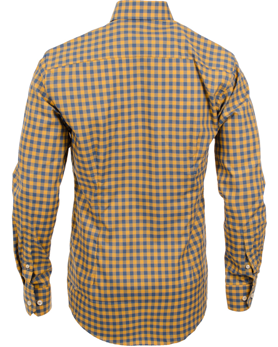 Herr | Skjortor | Eton | Slim Fit Shirt Red Ribbon Check Mustard Yellow