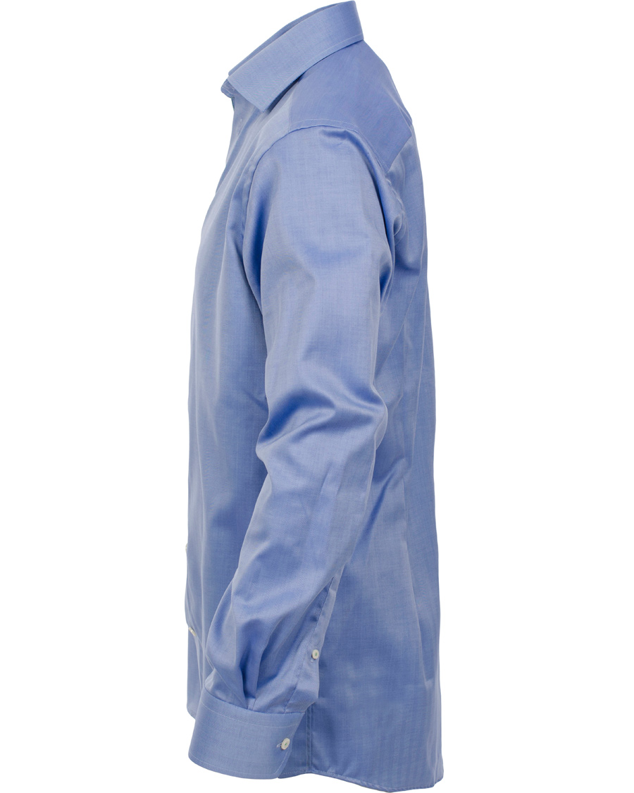 Herr | Skjortor | Eton | Contemporary Fit Shirt Red Ribbon Herringbone Blue