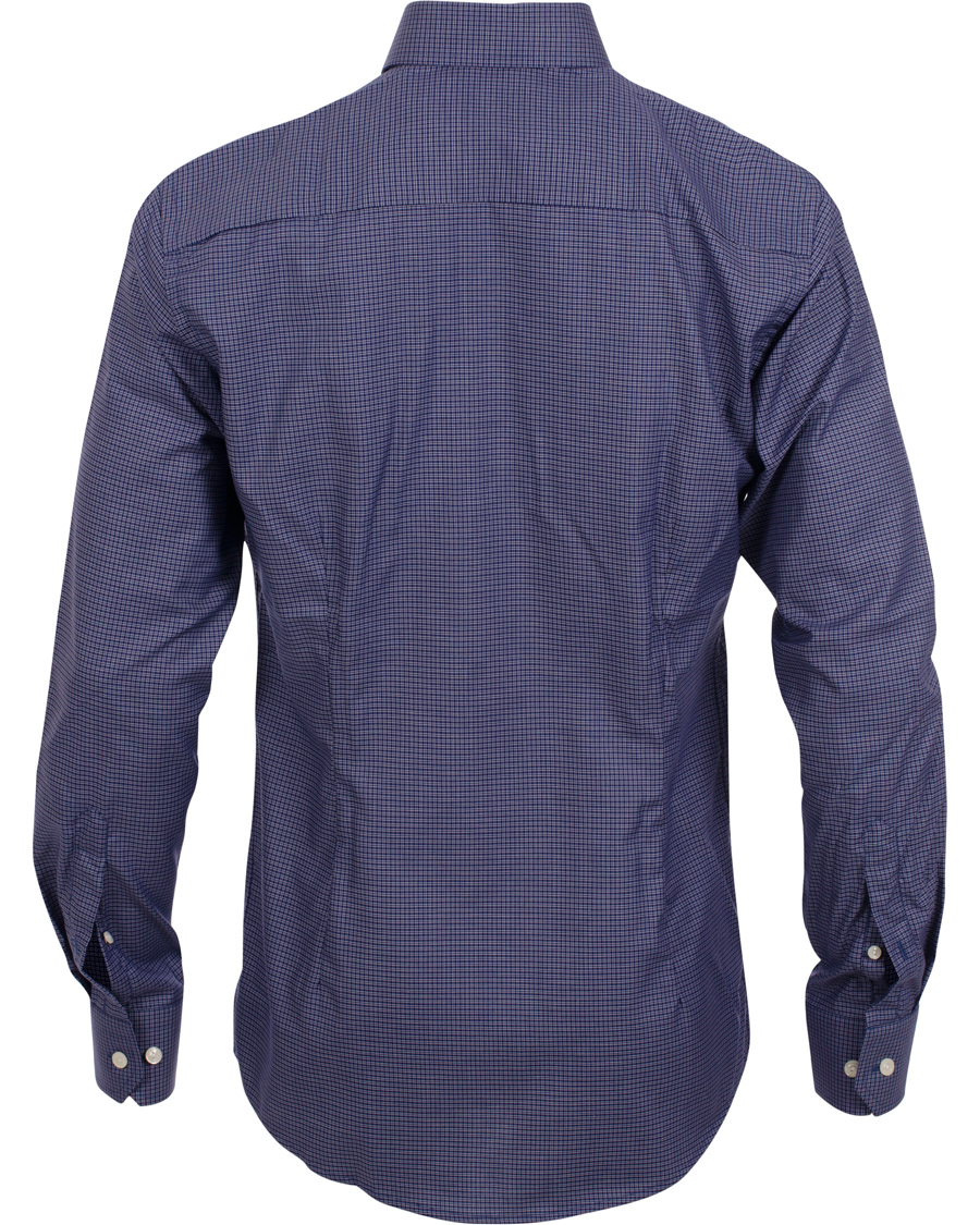 Herr | Skjortor | Eton | Slim Fit Shirt Red Ribbon Micro Check Dark Blue