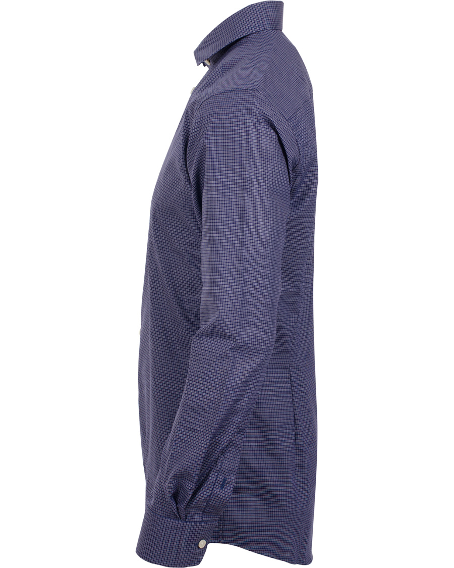 Herr | Skjortor | Eton | Slim Fit Shirt Red Ribbon Micro Check Dark Blue