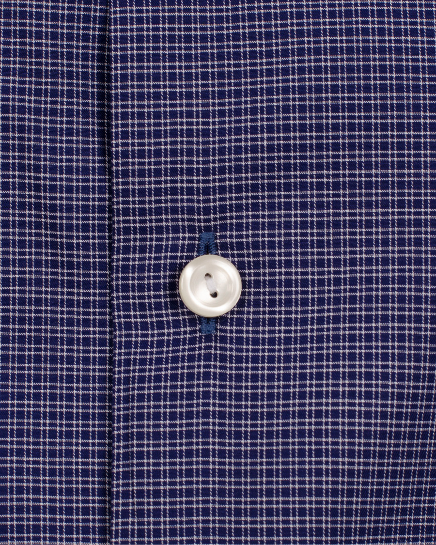 Herr | Skjortor | Eton | Slim Fit Shirt Red Ribbon Micro Check Dark Blue