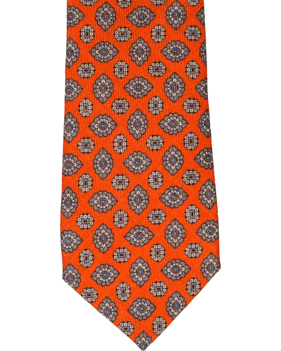 Herr |  | Eton | Flower Tie 7 cm Mulit/Orange