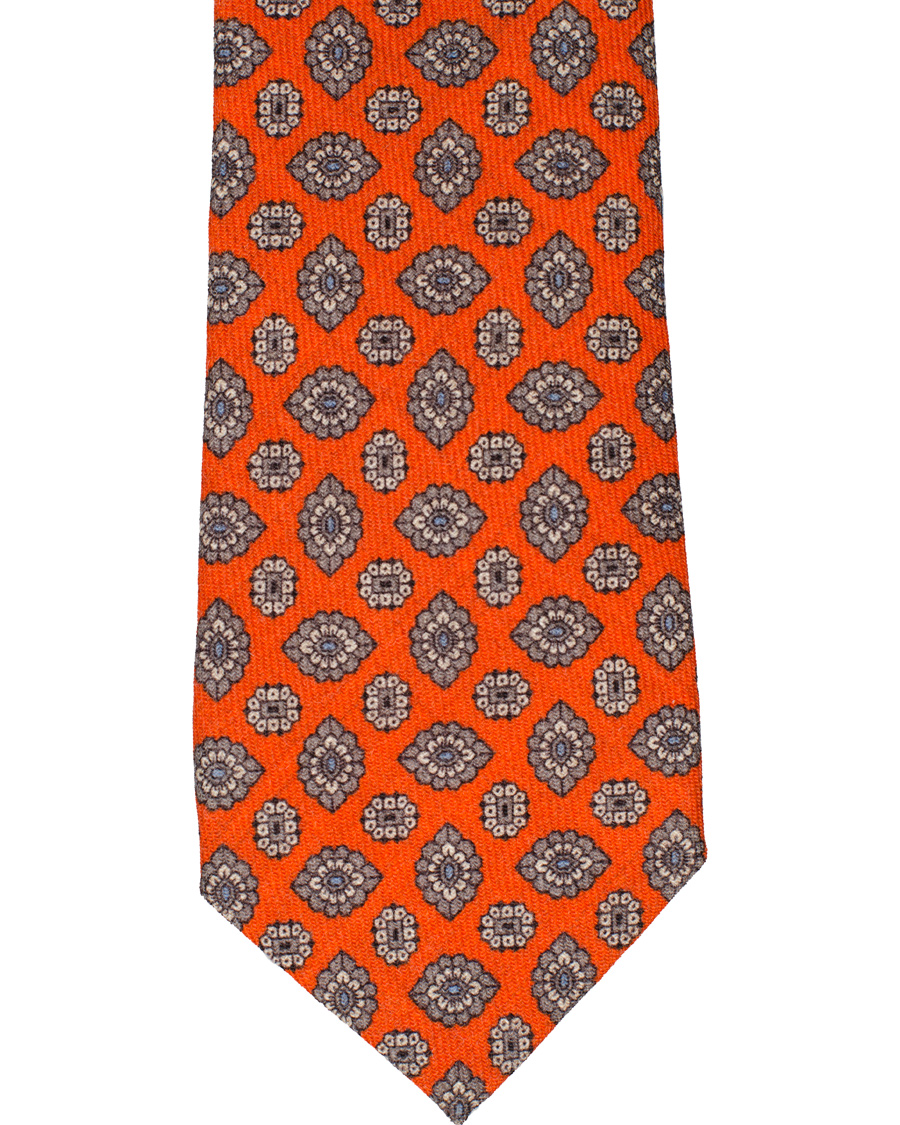 Herr | Eton Flower Tie 7 cm Mulit/Orange | Eton | Flower Tie 7 cm Mulit/Orange