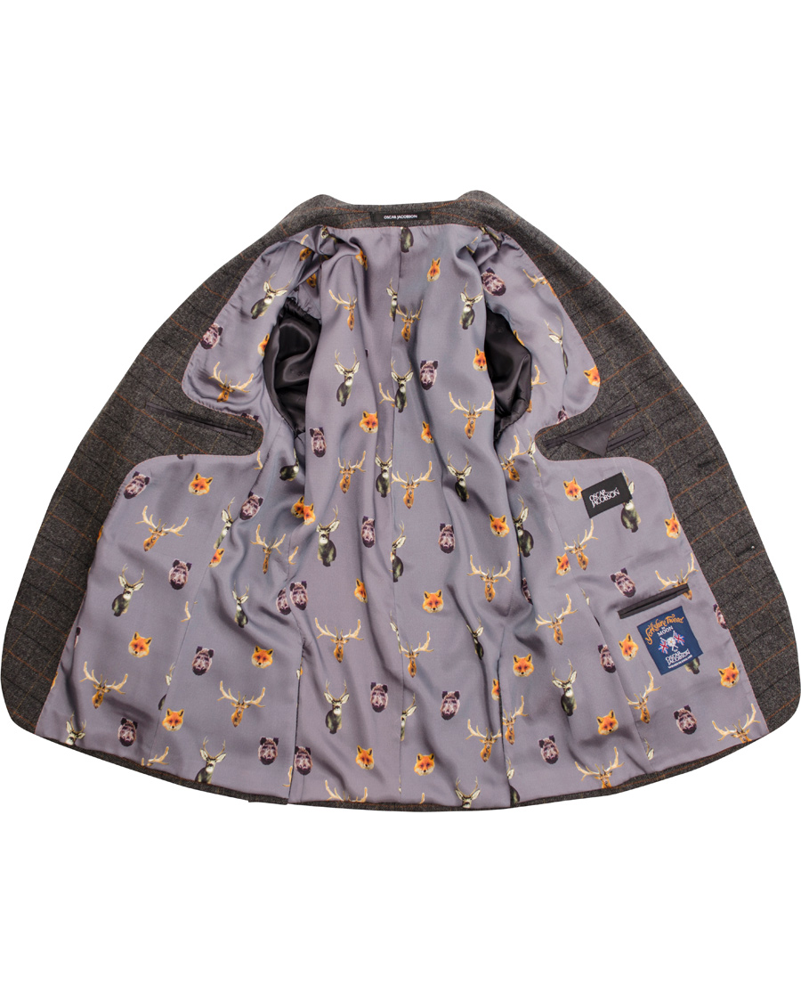 Herr | Kavajer | Oscar Jacobson | Floyd Window Check Blazer Grey