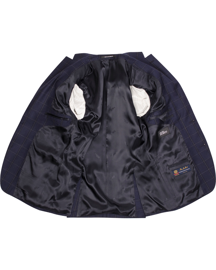 Herr | Kostymer | Oscar Jacobson | Edmund Window Pane Suit Navy