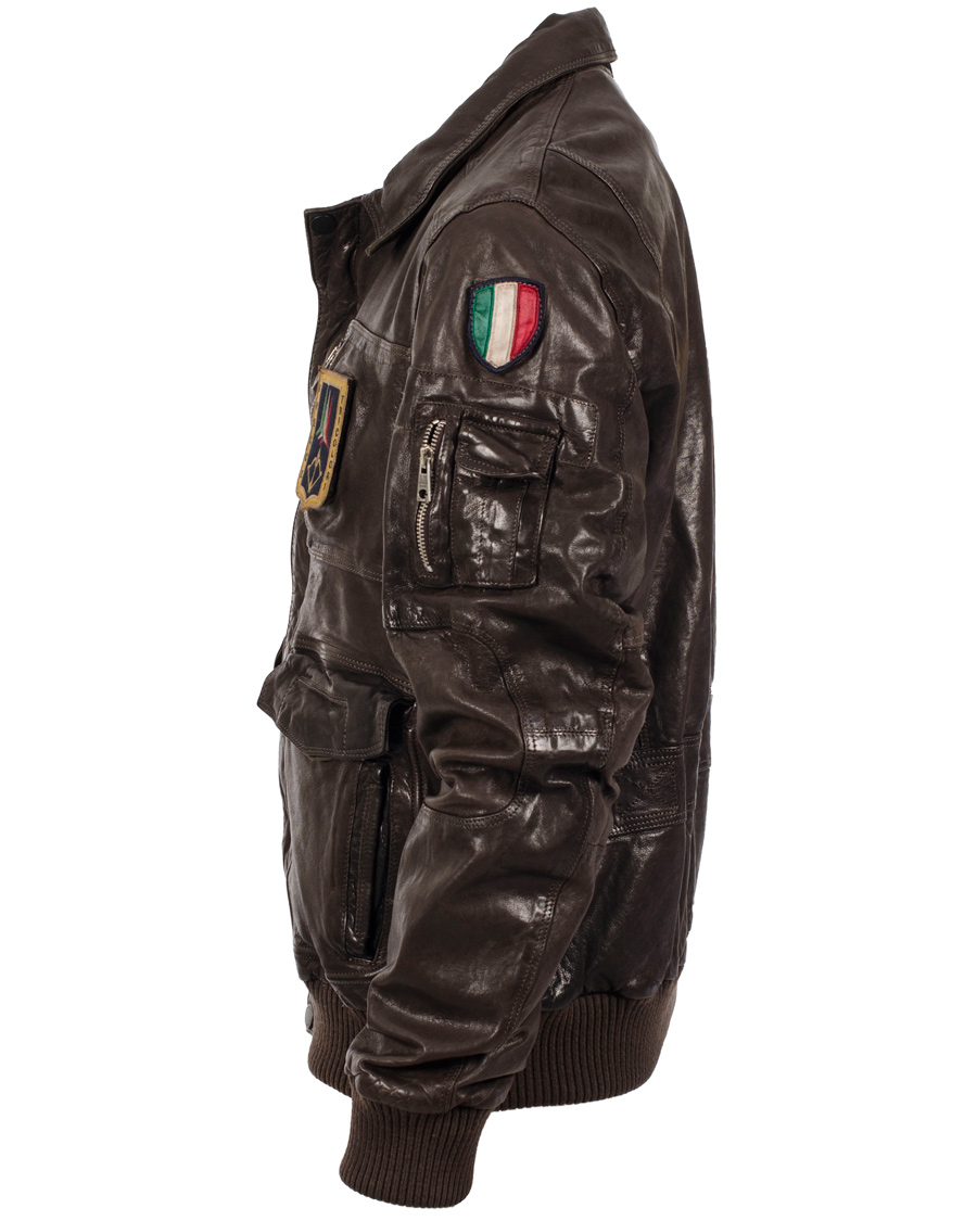 Herr | Jackor | Aeronautica Militare | Pilot Uomo Leather Jacket Brown