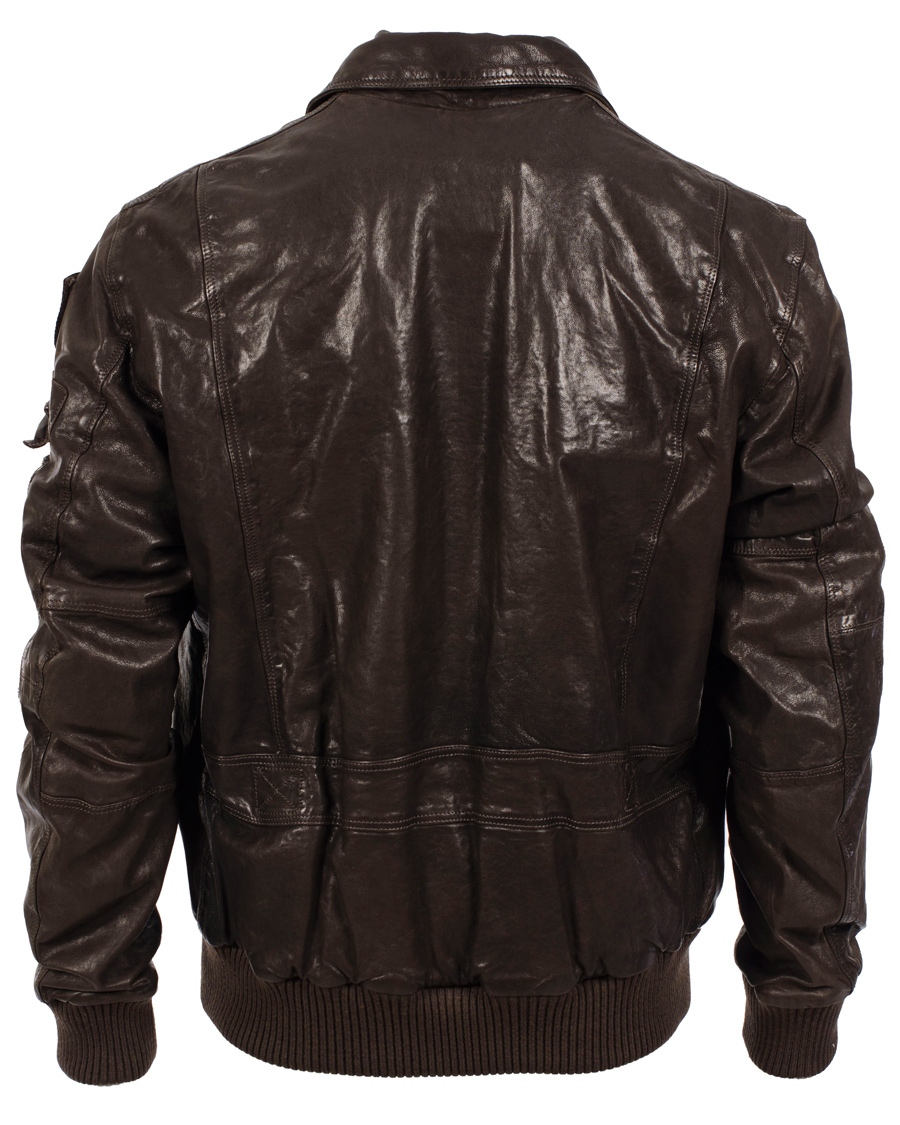 Herr | Jackor | Aeronautica Militare | Pilot Uomo Leather Jacket Brown