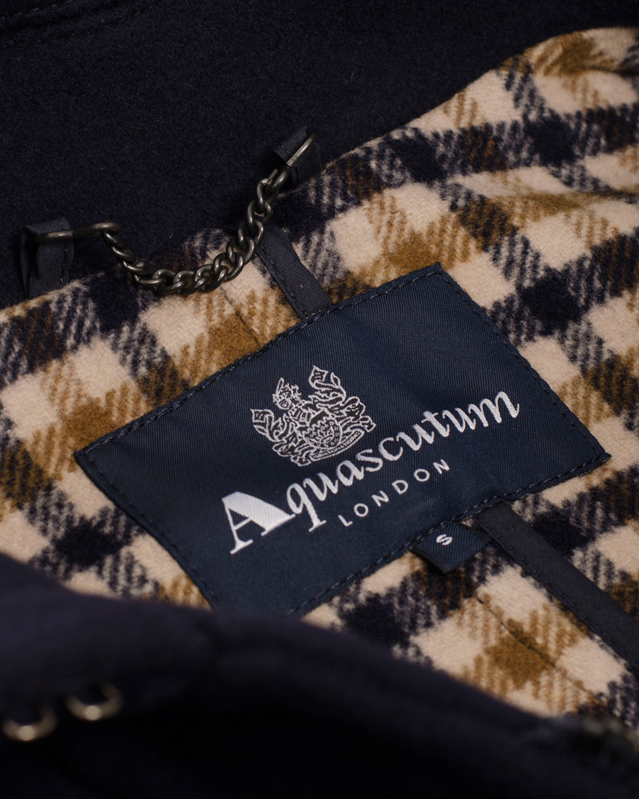 Herr | Jackor | Aquascutum | Henward Duffle Coat Navy