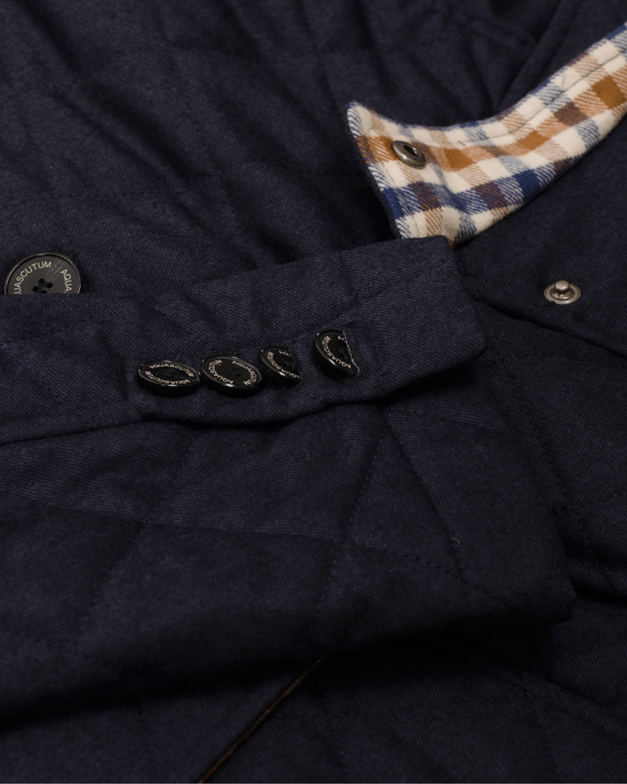 Herr | Jackor | Aquascutum | Flanell Quilt Jacket Navy