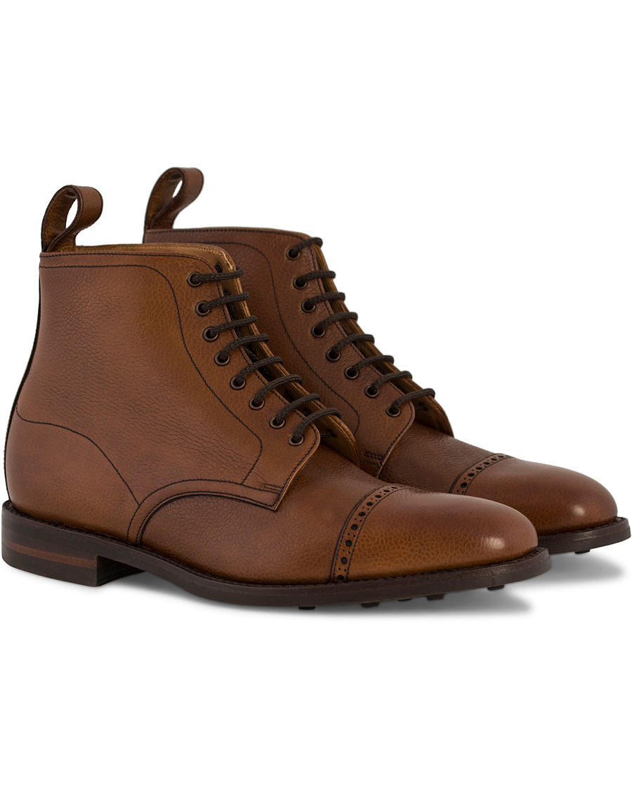 Herr | Loake 1880 Hyde Boot Brown Burnished Grain Calf | Loake 1880 | Hyde Boot Brown Burnished Grain Calf
