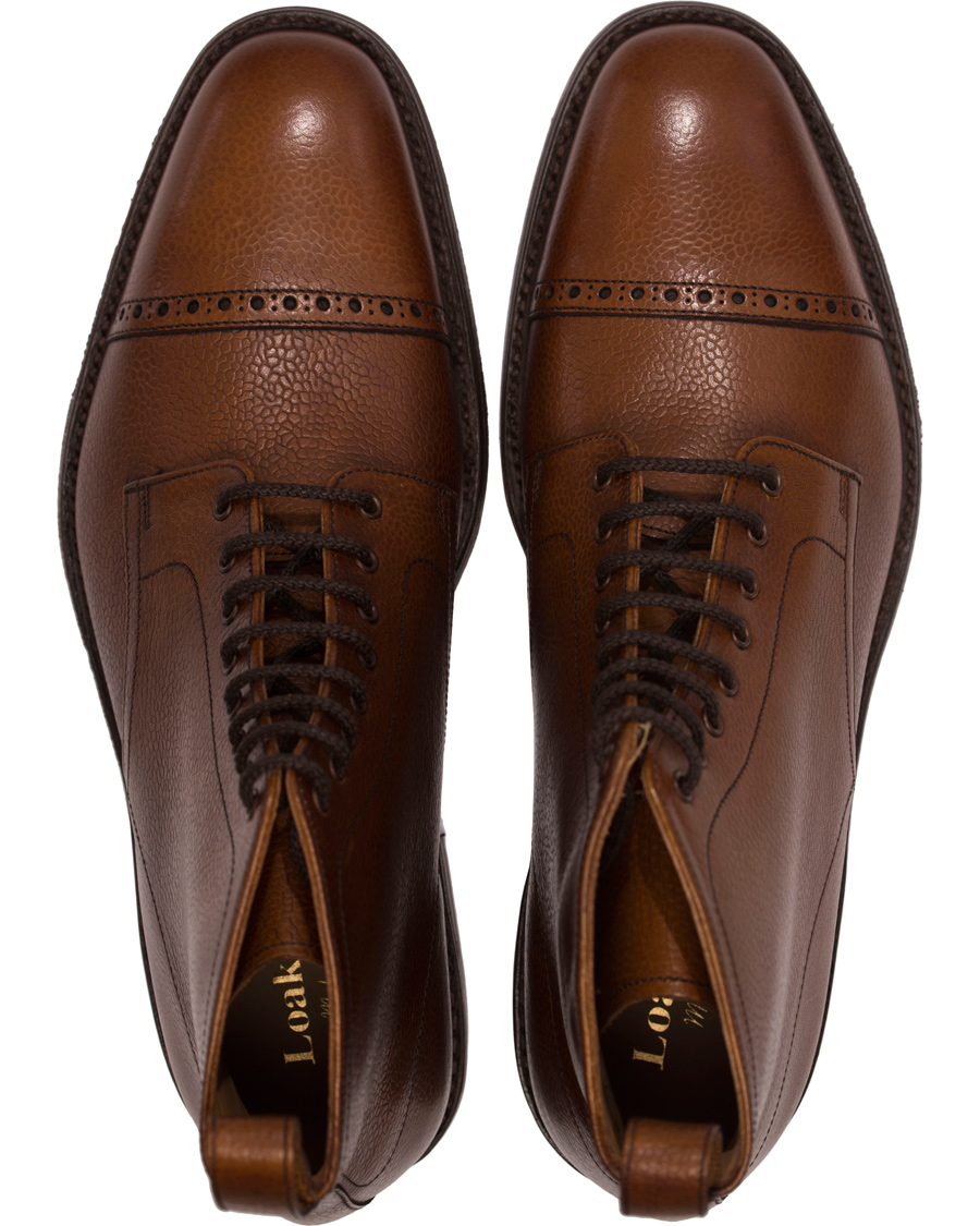 Herr | Loake 1880 Hyde Boot Brown Burnished Grain Calf | Loake 1880 | Hyde Boot Brown Burnished Grain Calf