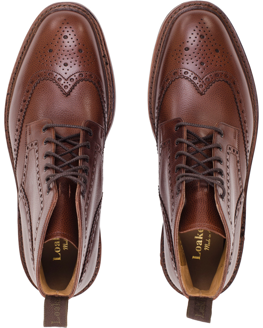 Herr | Loake 1880 Fairdford Brogue Boot Dark Brown Grain Calf | Loake 1880 | Fairdford Brogue Boot Dark Brown Grain Calf