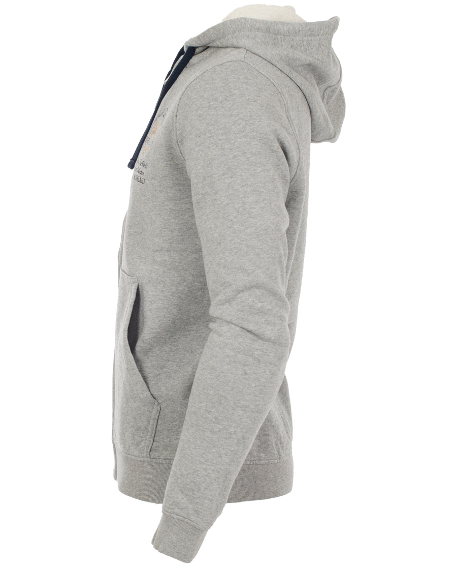 Herr | Tröjor | Henri-Lloyd | Henri Lloyd Hopton Hooded Full Zip Sweat Grey Marl