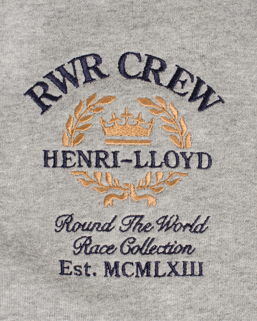 Herr | Tröjor | Henri-Lloyd | Henri Lloyd Hopton Hooded Full Zip Sweat Grey Marl