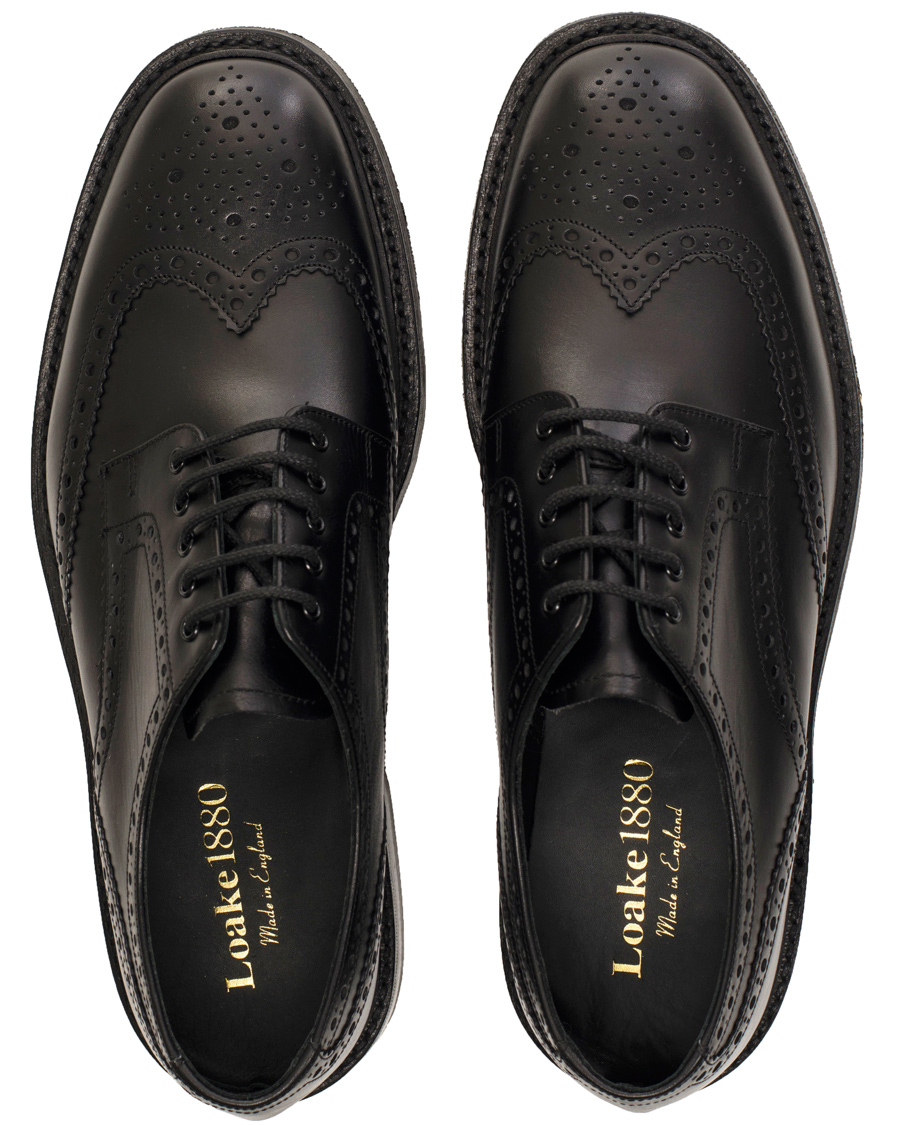 Herr | Loake 1880 Chester Dainite Brogue Black Calf | Loake 1880 | Chester Dainite Brogue Black Calf
